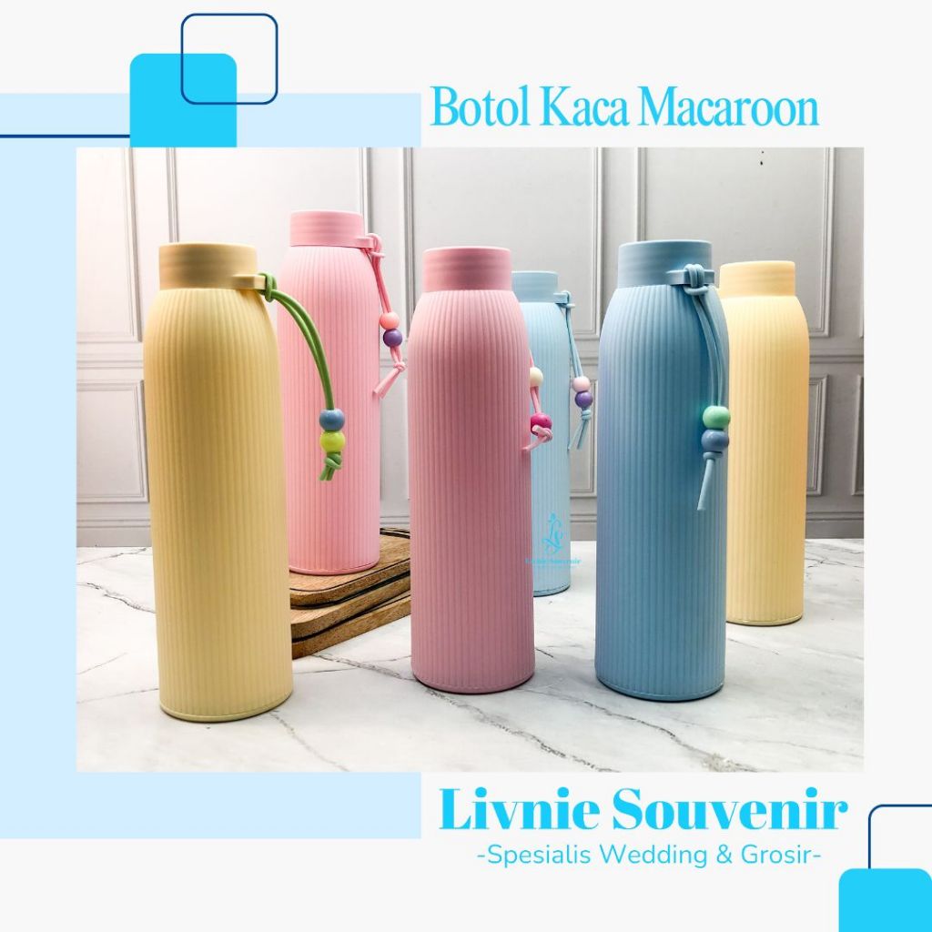 Souvenir Botol Macaroon Kemasan Mika
