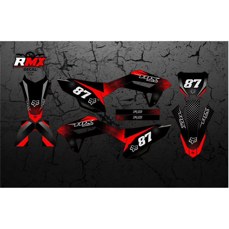 DECAL CRF 250-450 R 2021 FULLBODY (001) DEKAL STIKER CRF 250R 450R 2022 2023 2024 HITAM IJO STABILO,