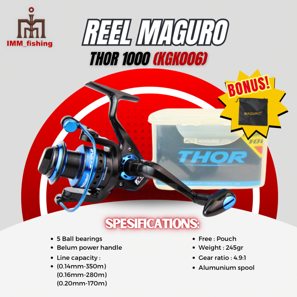 REEL MAGURO THOR | Alat Gulungan Pancing | Spinning