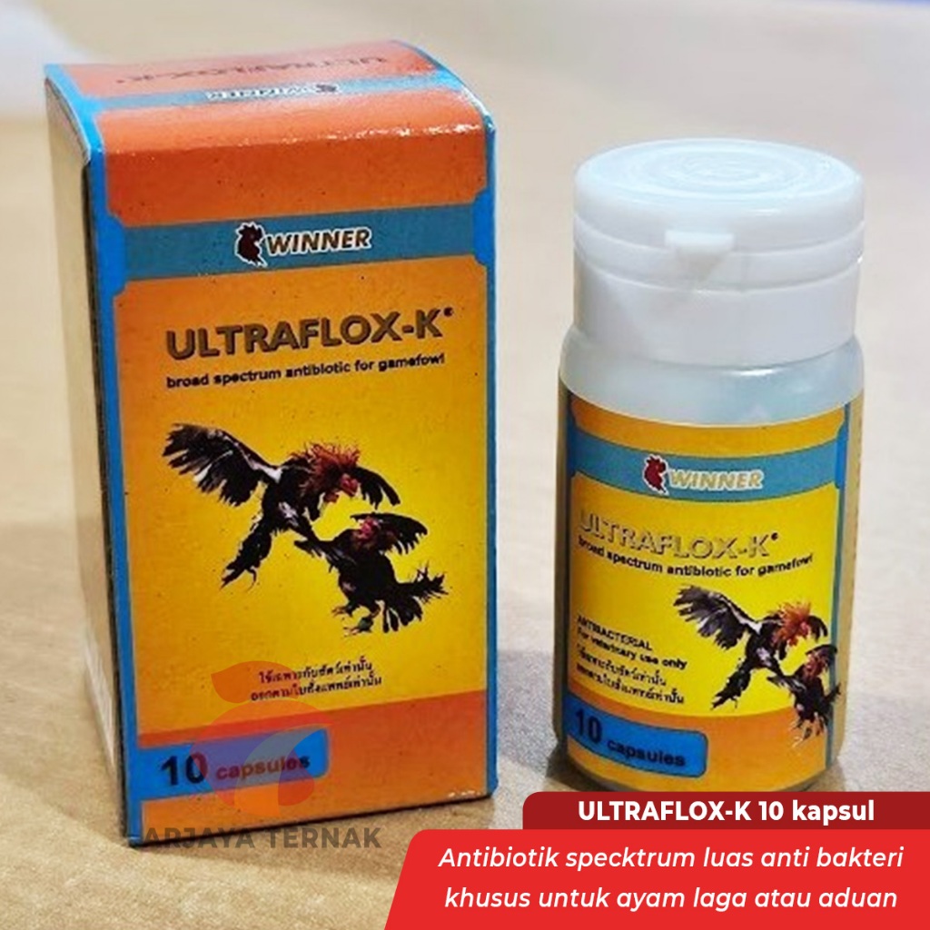 Ultraflox K 10 kapsul antibiotik melawan infeksi bakteri di saluran cerna mengobati cholera crd coli