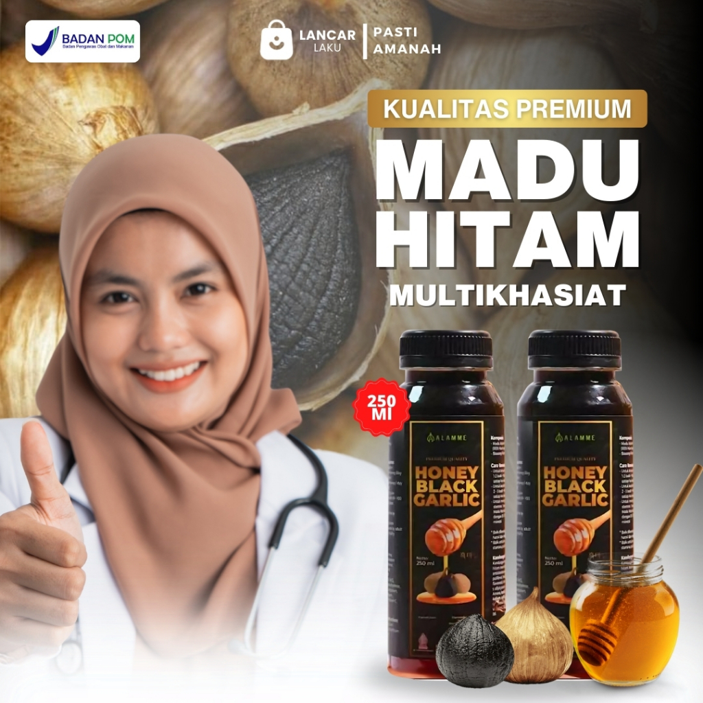 Madu Lambung Murni Asli Obat Bawang Hitam Tunggal Black Garlic Diabetes Kolesterol Darah Tinggi Herb