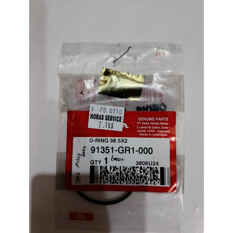 Seal Oring As Pully Beat F1 Honda Asli/Ori