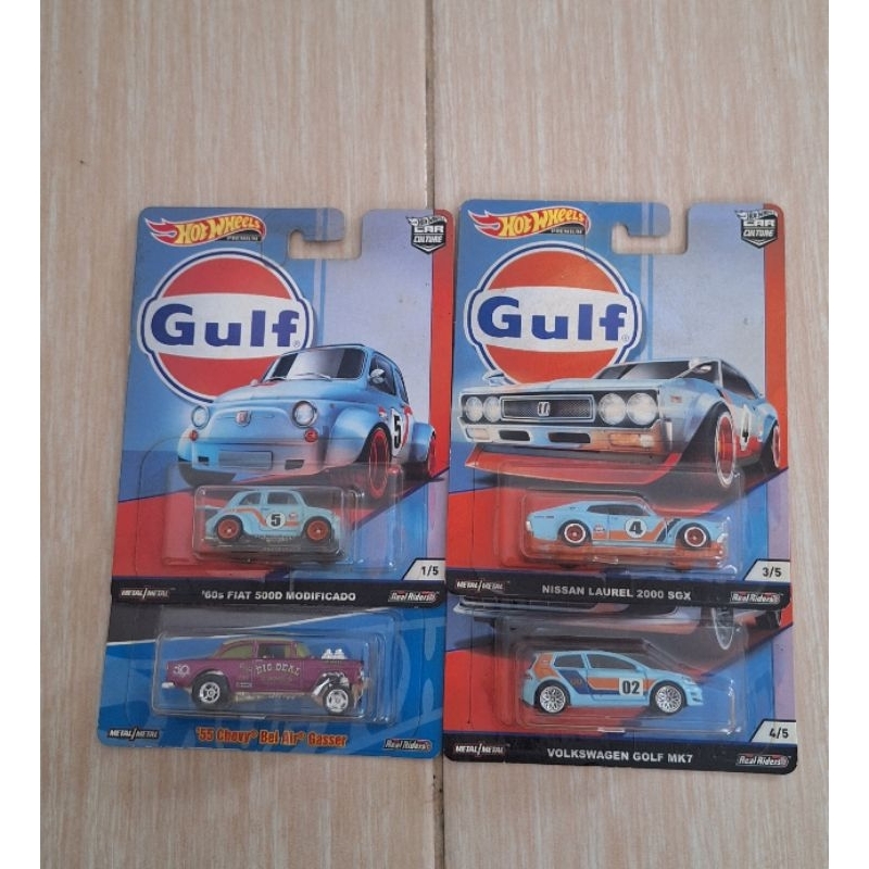 hot wheels chevy bel air gasser , fiat , nissan laurel , volkswagen gulf (sepaket)