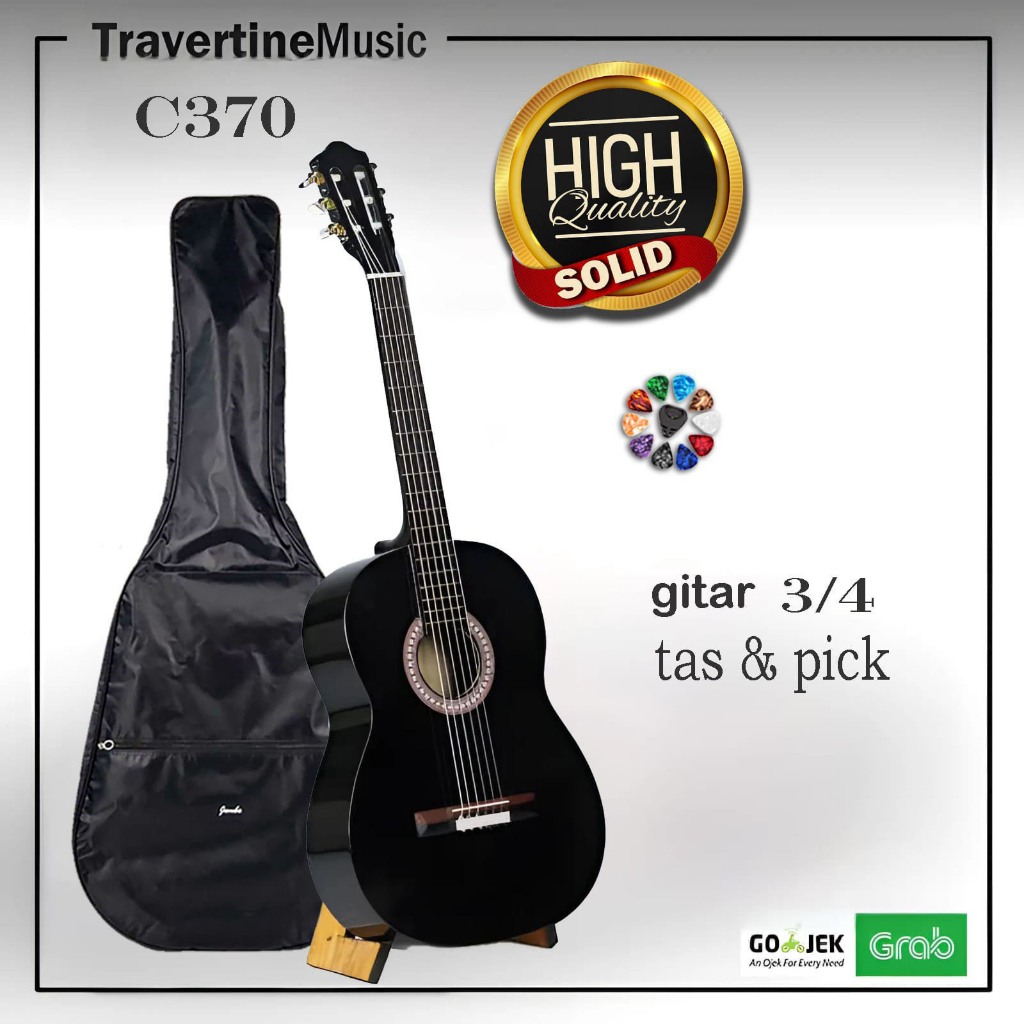 GITAR C370 NILON 3/4 limited hitam