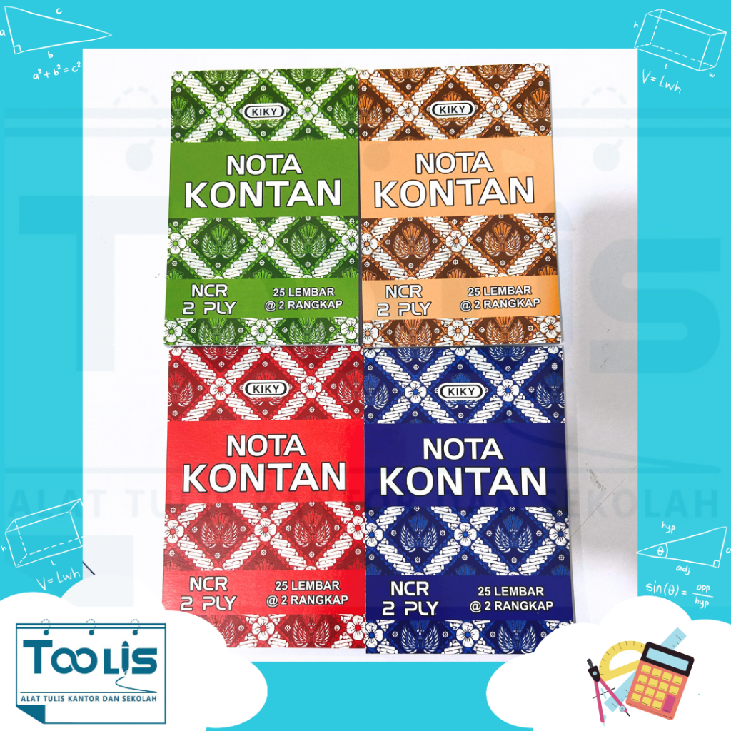 

(1 PAK : 10 pcs) KIKY BUKU NOTA KONTAN 2 PLY uk. Kecil