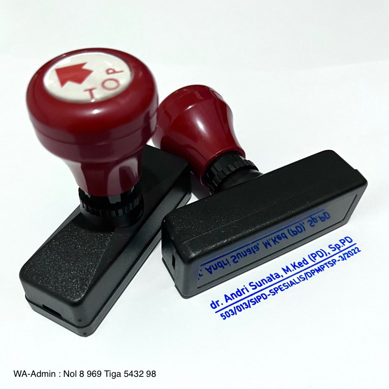 Stempel Flash Cap Otomatis Nama dan SIPD