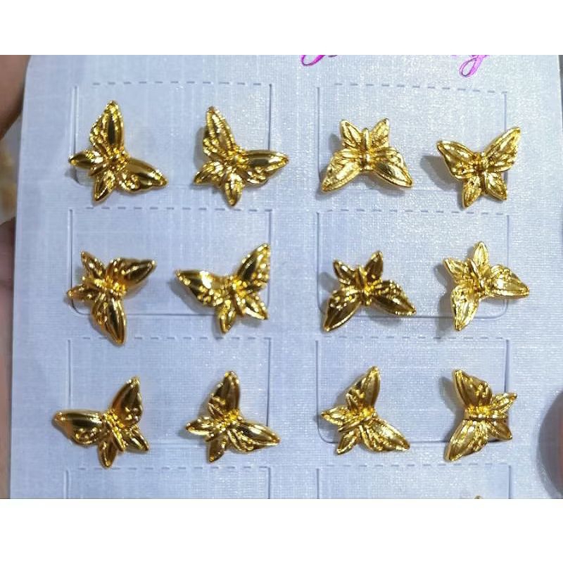 Anting tusuk kupu kupu xuping gold lapis emas 23k 1pasang