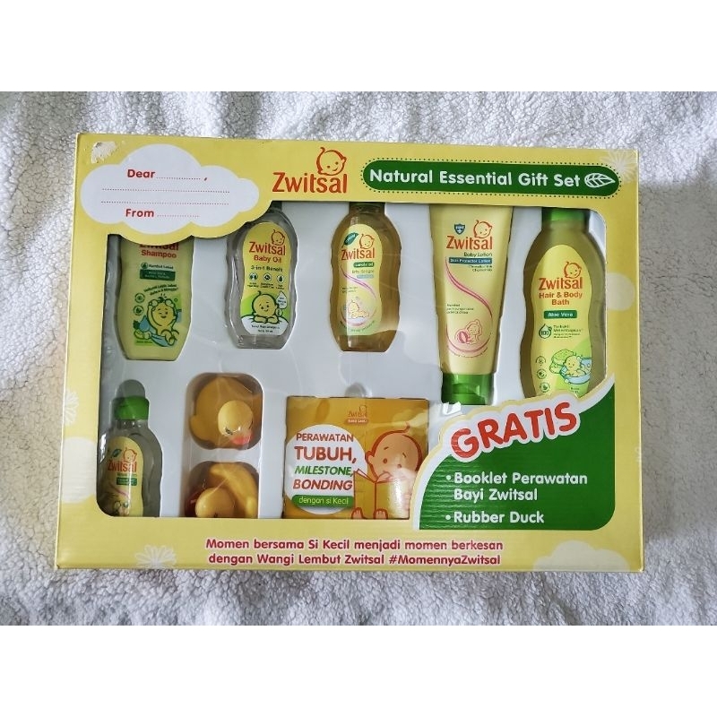 Zwitsal Cusson Baby Mitu Gift Set Baby Born / Set Kado Peralatan Mandi untuk Bayi Laki-laki Perempua
