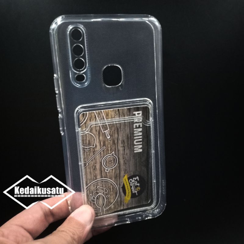 Vivo Y11 Y12 Y12i Y15 Y17 Case Softcase TRANSPARAN CARD HOLDER Casing Vivo Y11 Y12 Y12i Y15 Y17