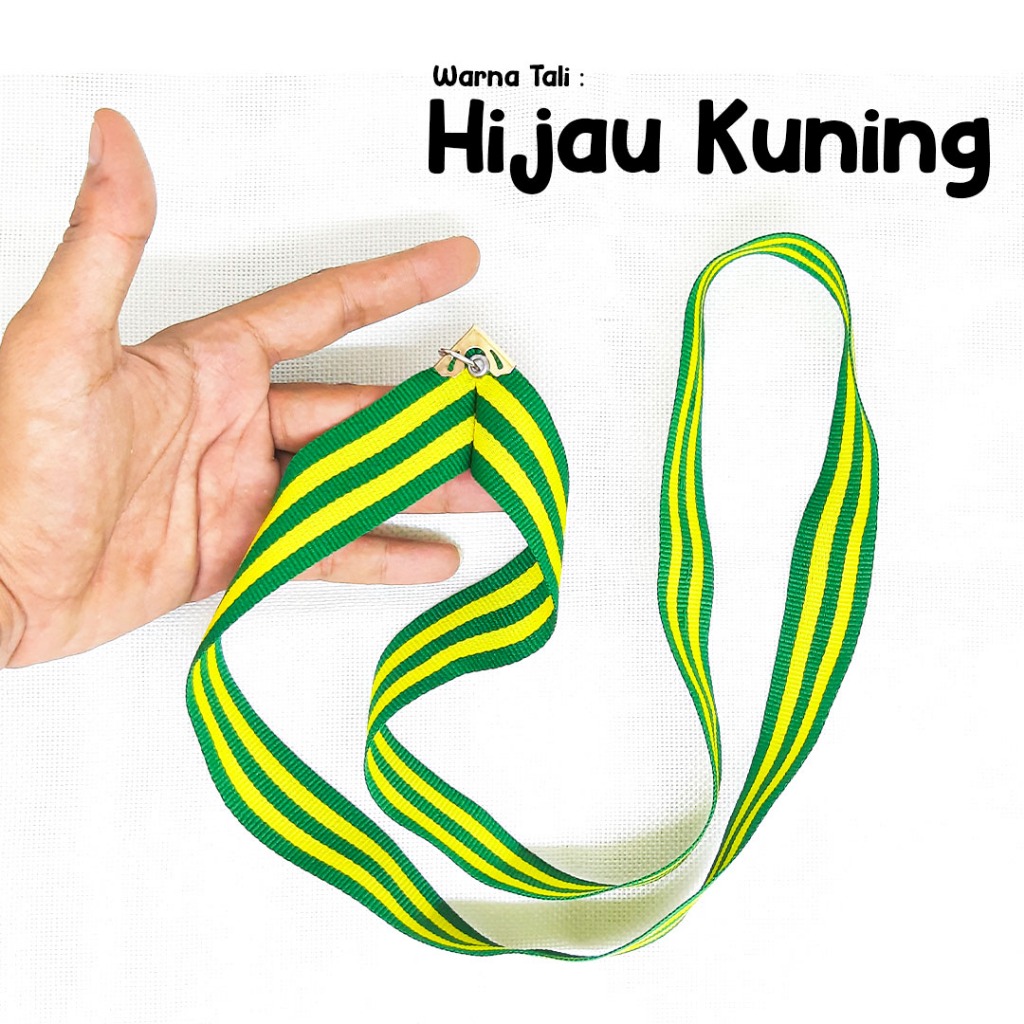 

TALI MEDALI WARNA HIJAU KUNING - SUDAH TERPASANG MATA AYAM