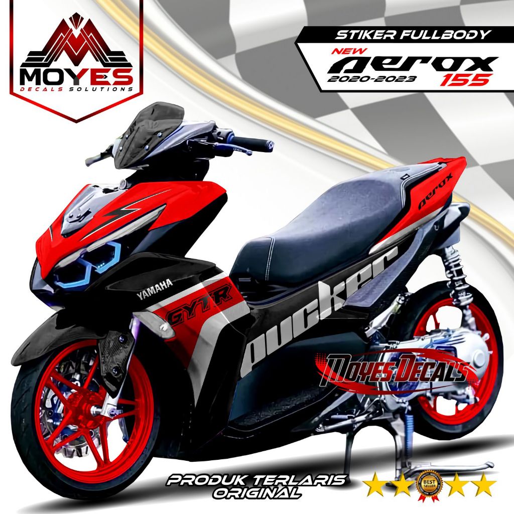 Decal Sticker Striping New AEROX 155 Full body Variasi-Decal New Aerox 155 Full Body