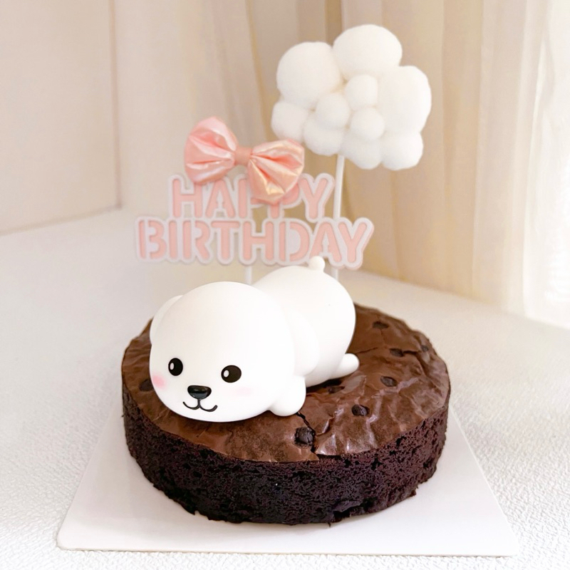 

BROWNIE BIRTHDAY CAKE BOX CUSTOM TOPPER