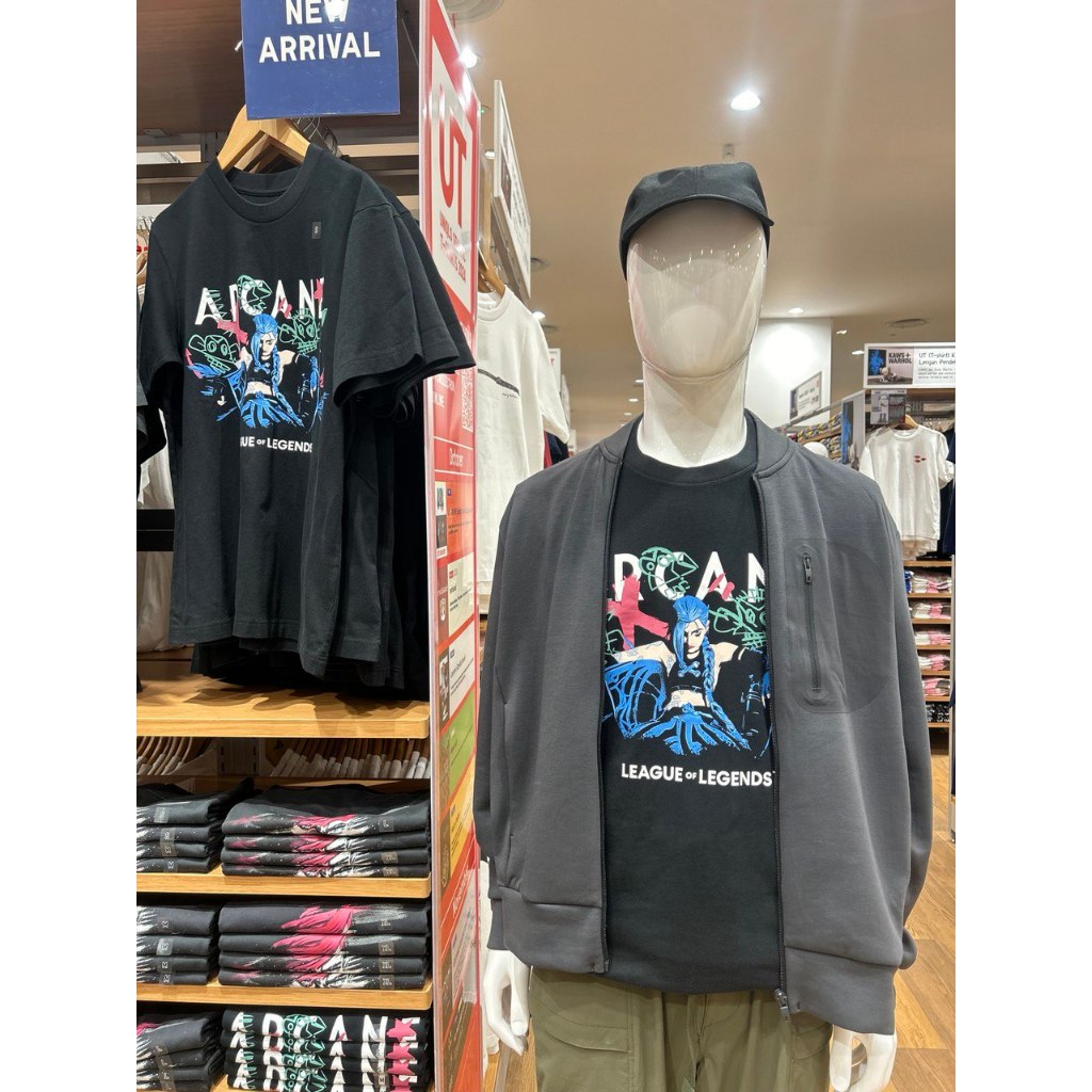 [JASTIP] UNIQLO Kaos UT ARCANE League of Legends Lengan Pendek Graphic Tshirt Anime ORIGINAL
