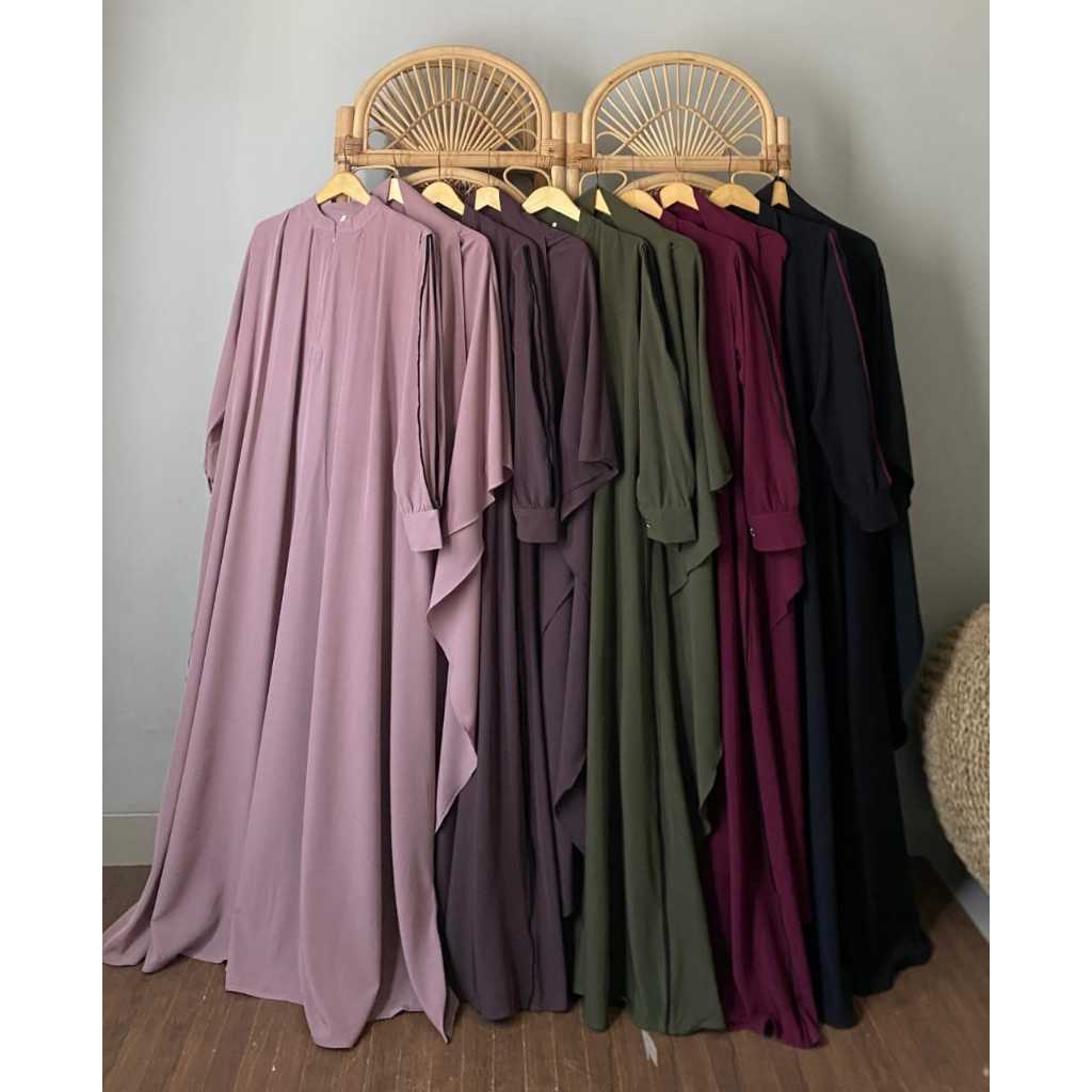 SET ABAYA PREMIUM FREE FRENCH KHIMAR BUTIK
