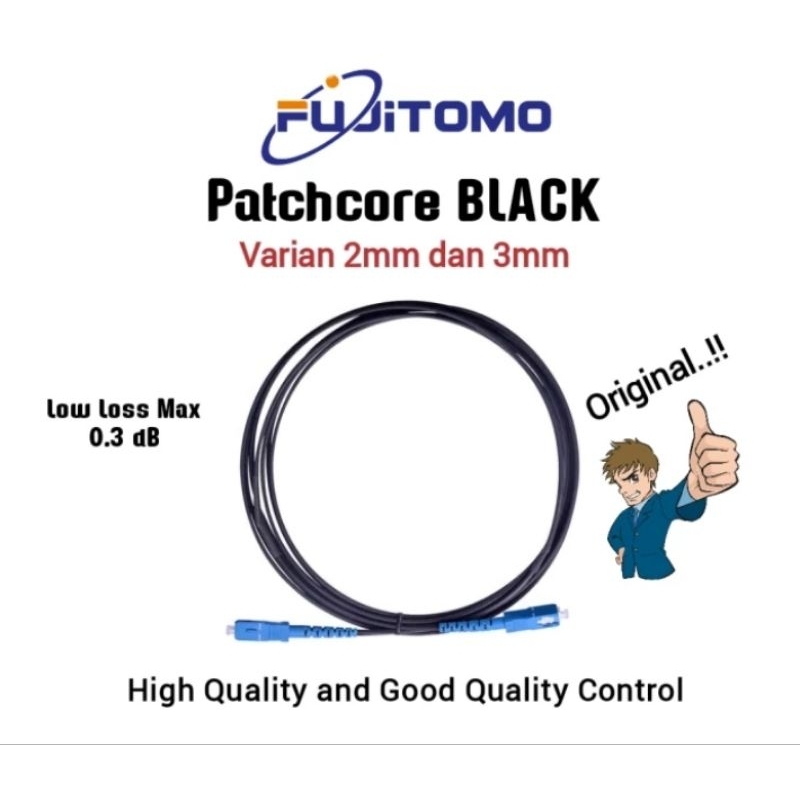 FUJITOMO Patchcore Black tebal 3mm