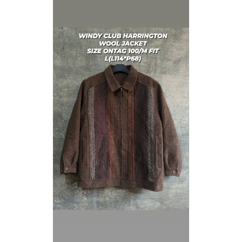 WINDY CLUB HARRINGTON WOOL JACKET