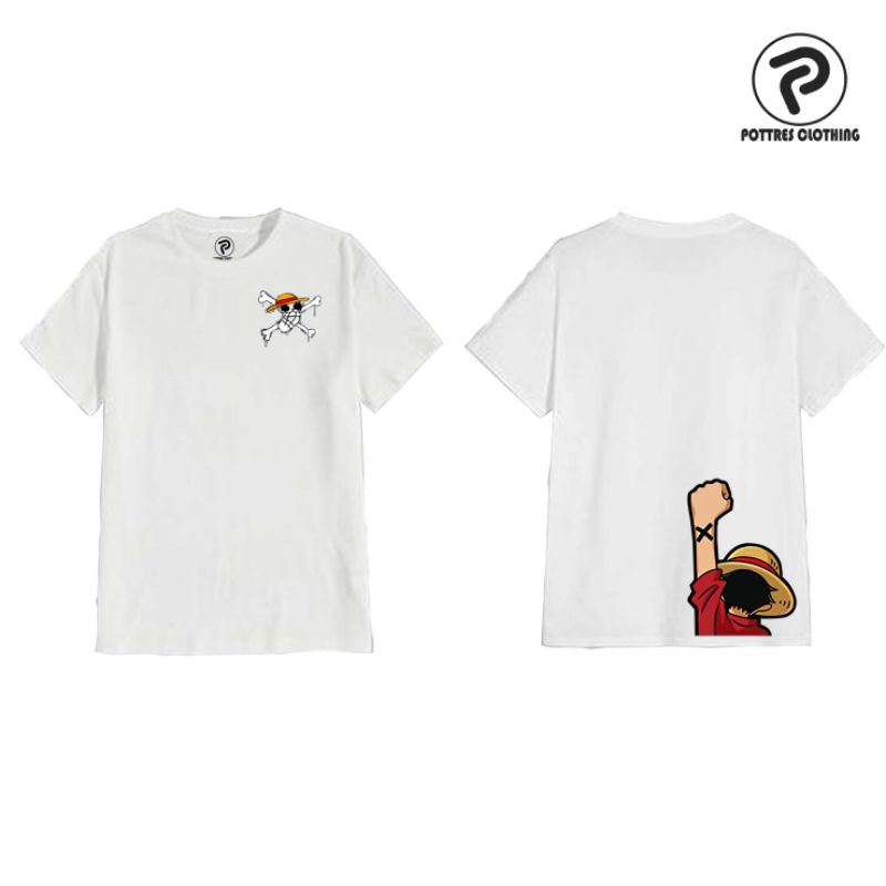 pottres anime | kaos distro anime | kaos clothing one piece | baju luffy | baju dewasa unisek | kaos