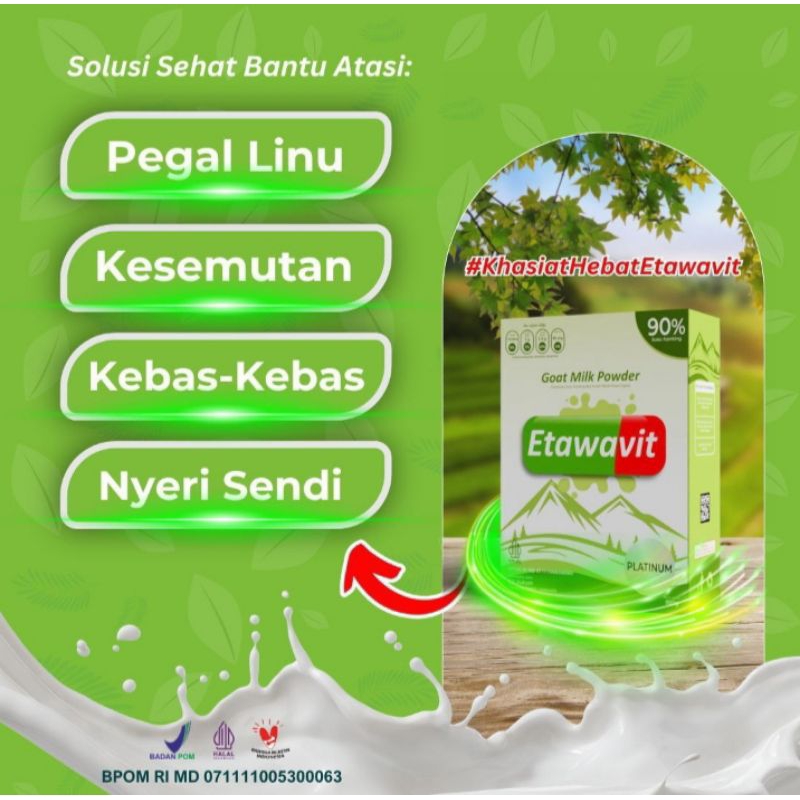 

ETAWAVIT PLATINUM SUSU KAMBING ATASI PEGAL LINU NYERI SENDI TULANG KESEMUTAN DAN KEBAS