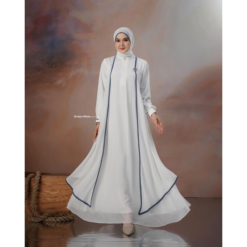 Shamma Abaya Wanita Jumbo Ceruty Babydoll Abaya Polos Wanita Dua Layer Kekinian Abaya Turki Terbaru 
