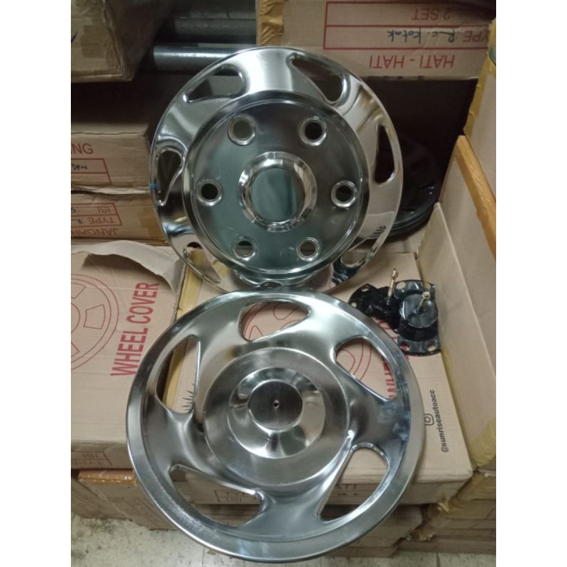 Dop Roda/Weldop Truk/Bus Medium Ring 16 Lobang 6 motif Oval/kipas (4pcs)