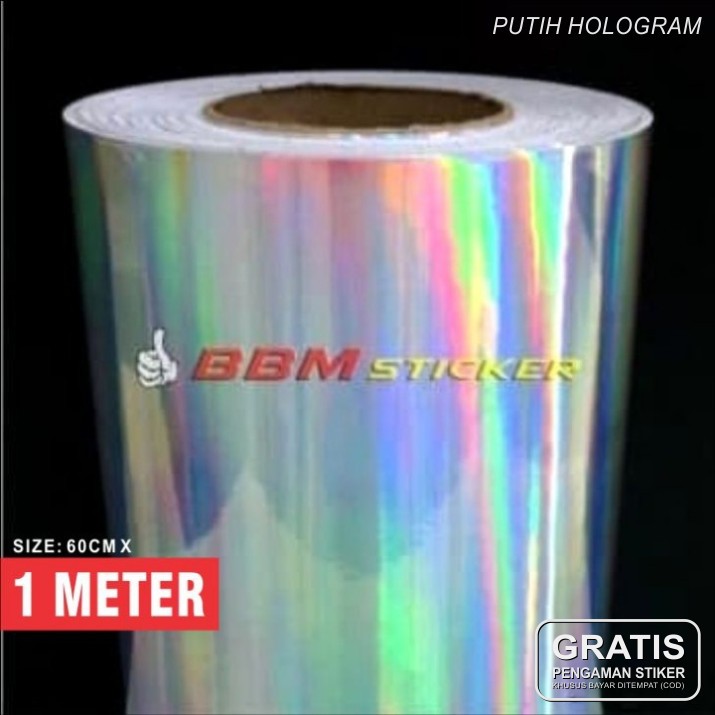 

Sticker Skotlet Putih Hologram Polos