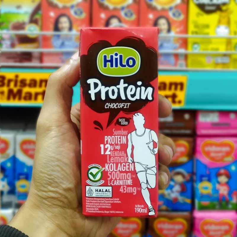 

HiLo Protein Chocofit UHT 190ml Susu Cokelat dengan Collagen