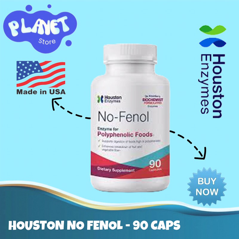 Houston Enzymes No-Fenol Enzyme For polyphenolic Foods - Isi 90 Caps