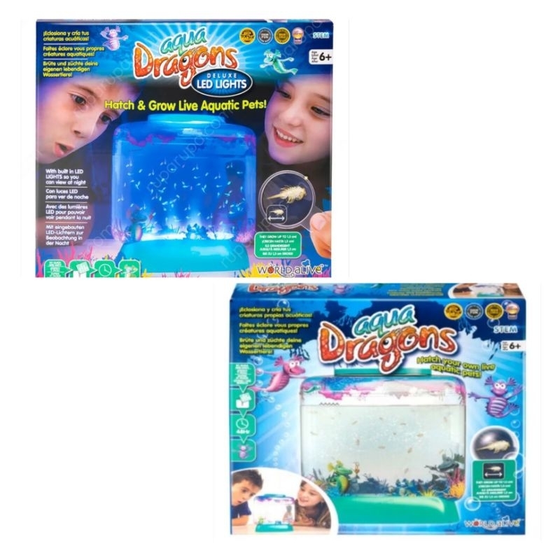 Set Akuarium Bawah Laut Aqua Dragons Underwater World Boxed /Deluxe LED Lights Aquatic Pets Kit