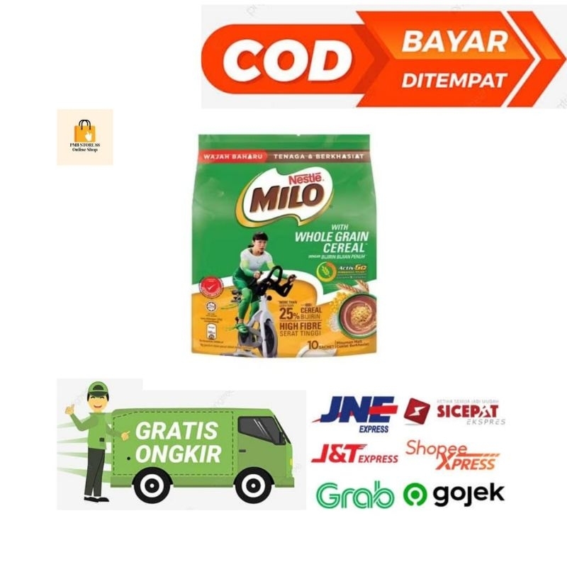 

NESTLE MILO Activ-Go Whole Grain Sereal Malaysia (36g x 10 sachet) Ori Import