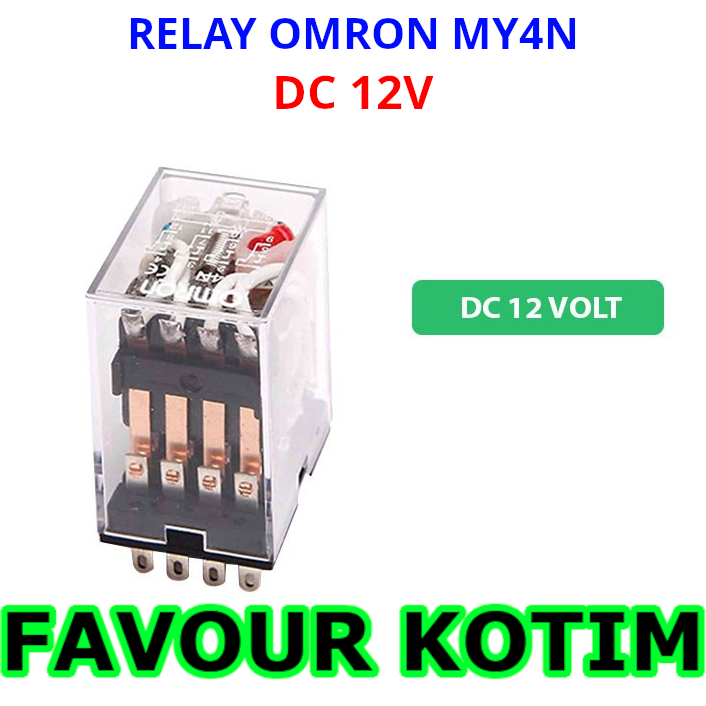RELAY MY4 12 12V DC RILEY MY4N RELAI MY4-N 14 PIN 12VDC FVKOTIM