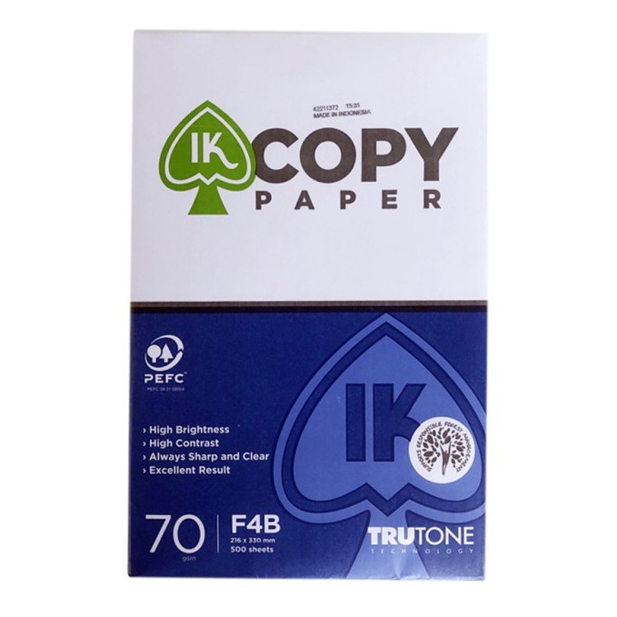 

msBestseller Kertas HVS Folio F4 7gram IK COPY PAPERKertas FotocopyOffice Paper Y65