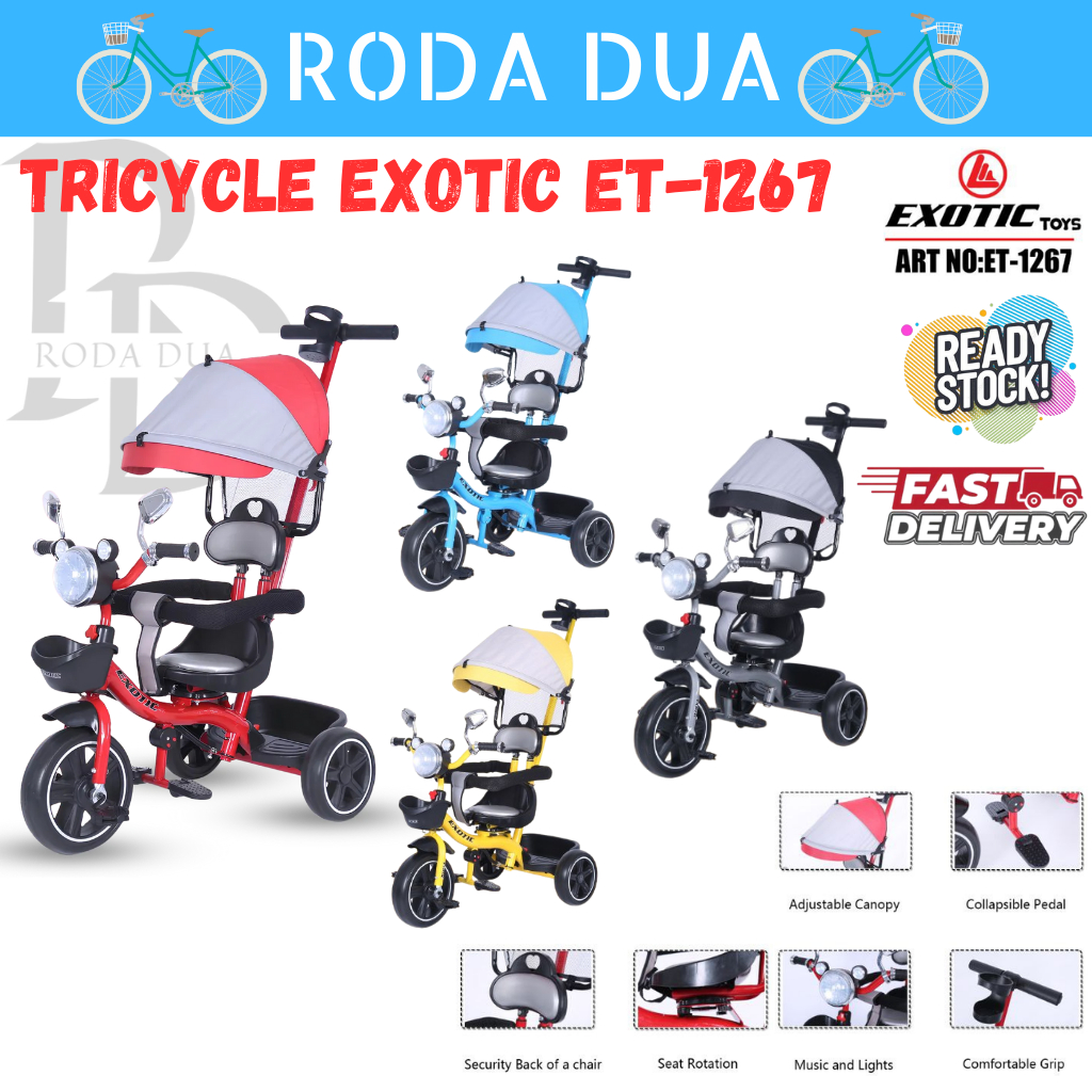 TRICYCLE ANAK - RODA 3 ANAK TIPE ET-1267 4 WARNA -EXOTIC