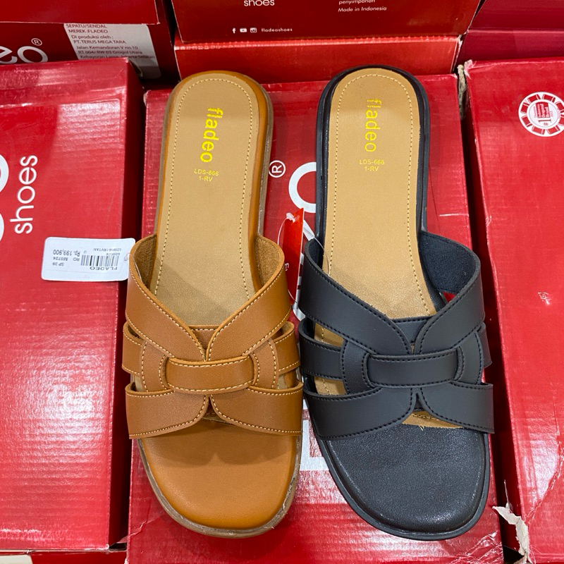 Fladeo sandal teplek flat selop wanita / sandal cewek fladeo