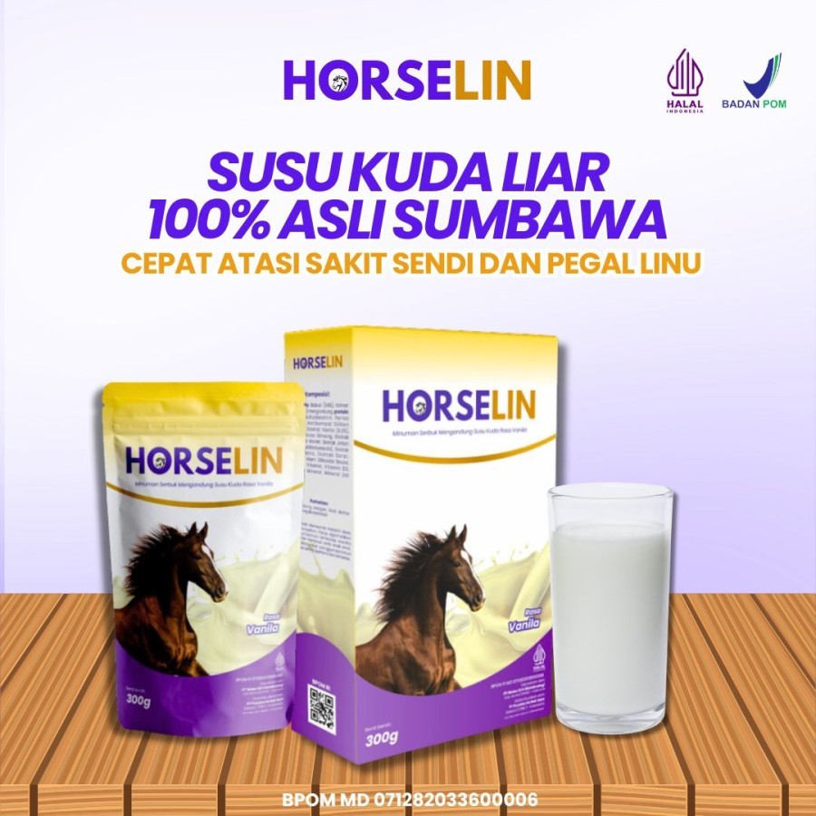 

Horselin Susu Kuda Sendi 1 Box 200Gram Kualitas Premium Susu Kuda Sumbawa