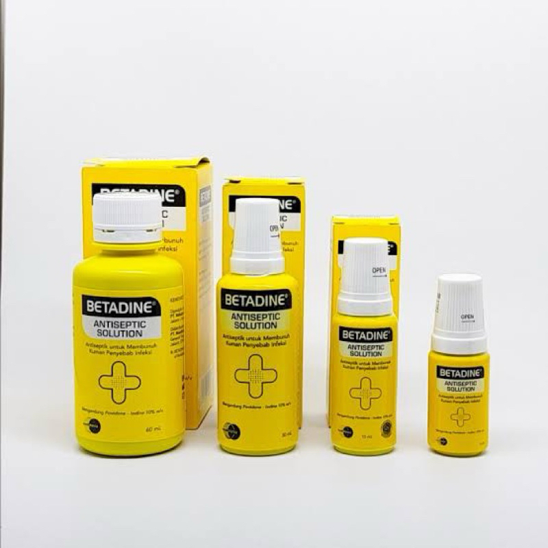 [PACK] Betadine Antiseptic - Betadine Antiseptic Solution untuk mencegah pertumbuhan dan membunuh ku