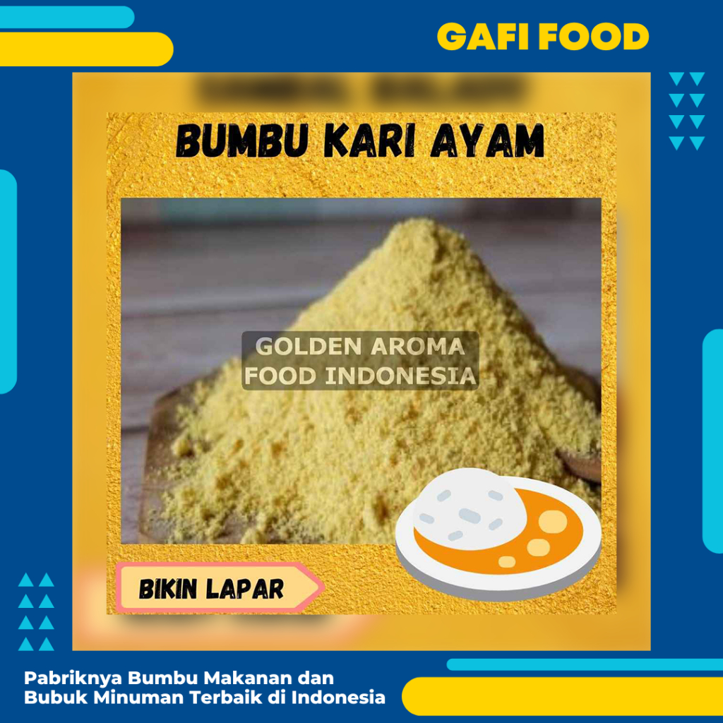 

BUMBU TABUR KARI AYAM 1 KG FOOD GRADE 1Kg Bubuk Bumbu Cilor Papeda Mie Lidi Makaroni Basreng Tahu
