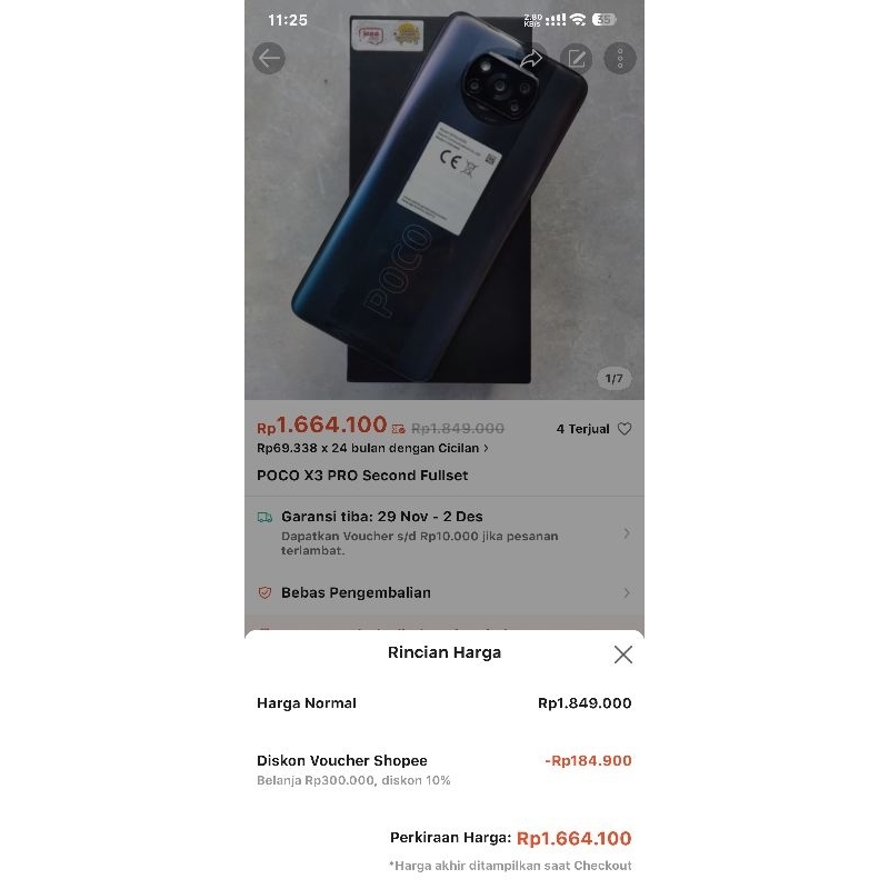 POCO X3 PRO Second Fullset
