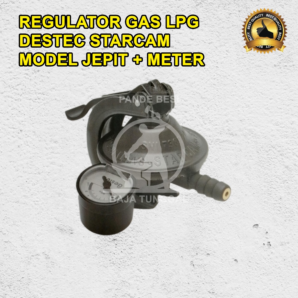 Regulator Kompor LPG STARCAM + METER Star Cam Pengaman Gas Anti Bocor Original Destec Star Cam
