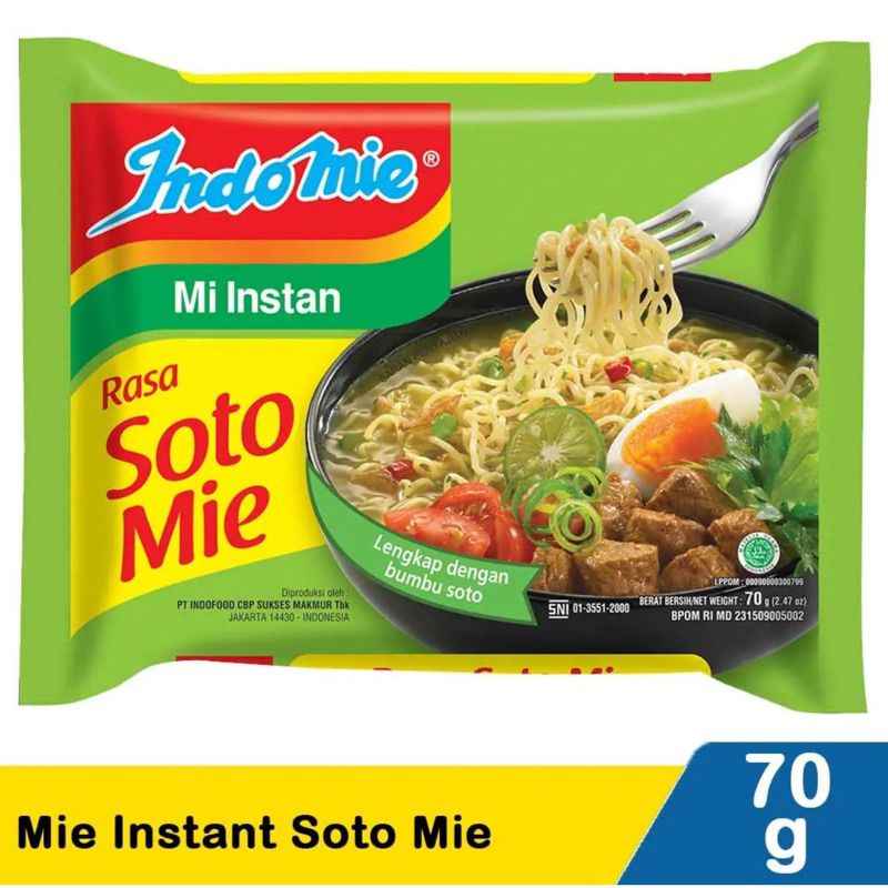 

Indomie Mi Instan Soto Mie 70G