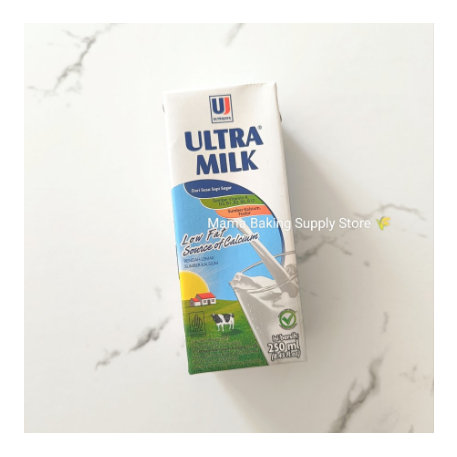 

ULTRA MILK Susu Cair LOW FAT UHT Putih Plain Milk Ultramilk 250 ml