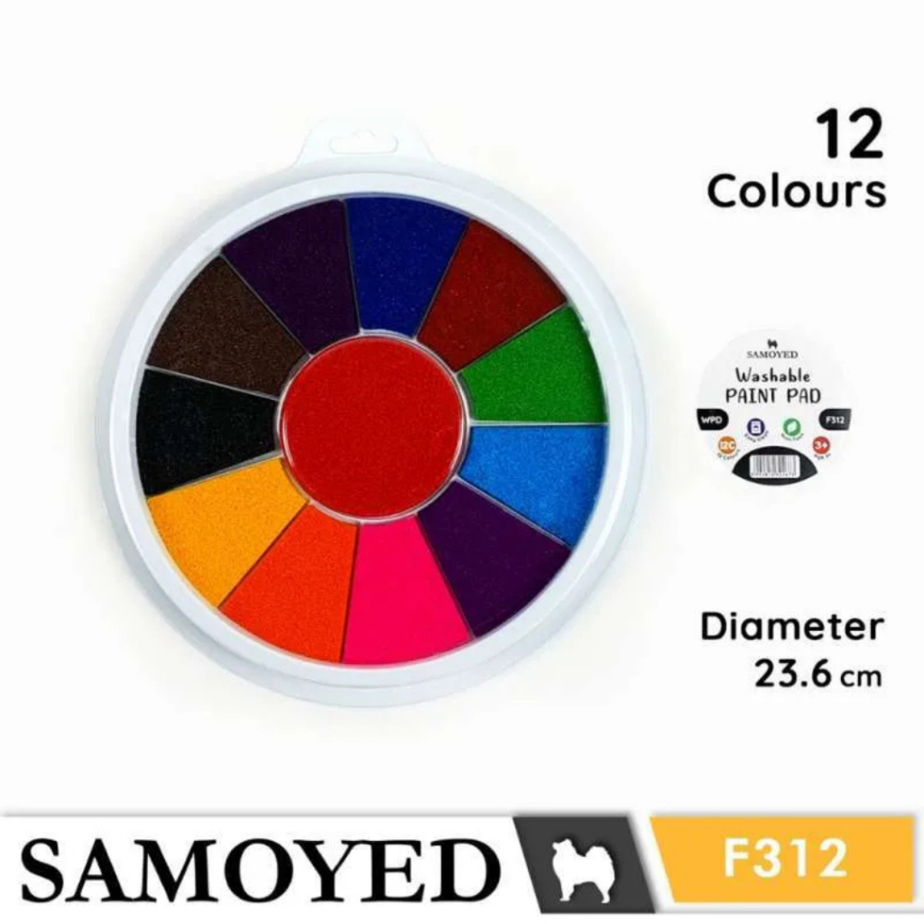 

FInger Painting Samoyed Washable Paint Paid / Cat Tangan untuk Anak - ATK