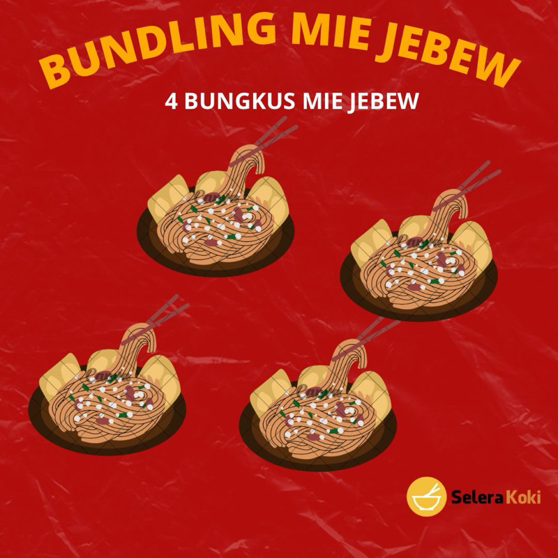 

BUNDLING 4 BUNGKUS MIE JEBEW REBECCA APPROVE