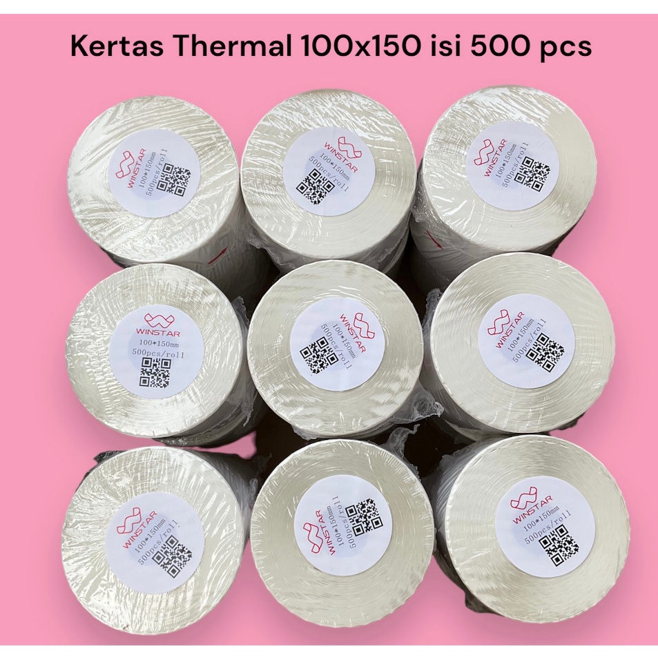 

srLaris Kertas Thermal 1x15 isi 5 Label Thermal printer termal murah A6 89