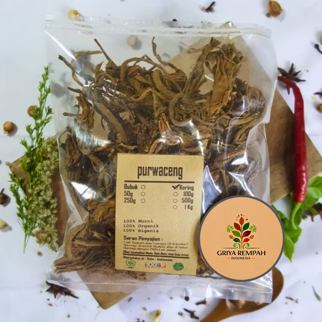 

PURWOCENG KERING 15 GRAM Premium – Purwaceng Akar Ramuan Rempah Herbal Alami untuk Stamina & Vitalitas Pria Jamu Tradisional Simplisia Pimpinella pruatjan