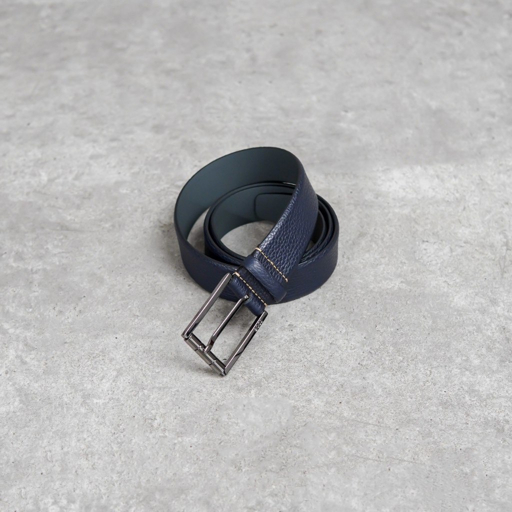 Ikat Pinggang HUGO BOSS SHINY BUCKLE NAVY BELT 100% ORIGINAL