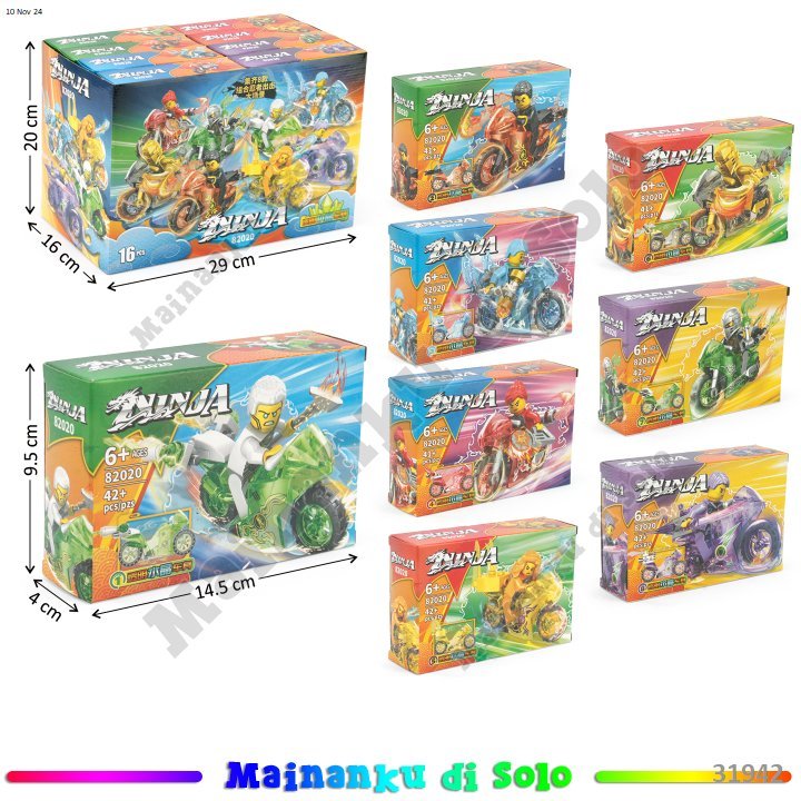 [Mainanku] Mini Block Ninjago Motor Mirip Ninja Mainan Anak