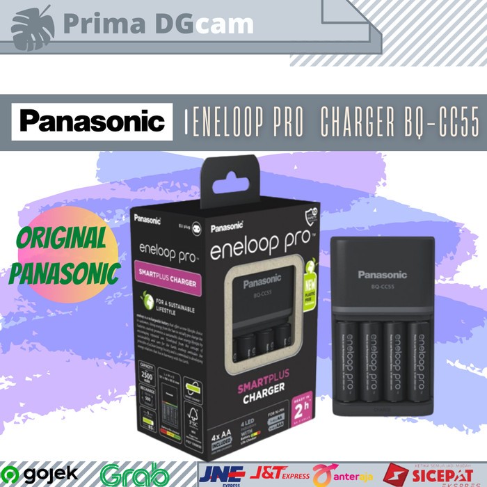 Panasonic Eneloop Pro BQ-CC55 Smart Plus 2500 4BT + Charger