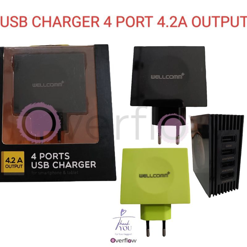 CHARGER USB 4 PORT 4.5A USB WELLCOMM