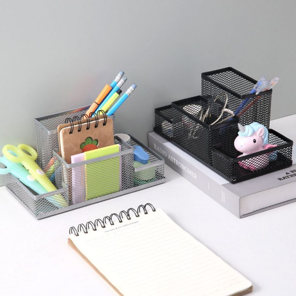 

Basket Tempat Pen Pensil Persegi Alat Tulis Pensil Memo Holder Meja Pen