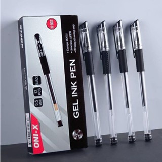 

Pulpen Gel 0.5 MM Gelpen ONI-X isi 12 pcs Tinta Hitam